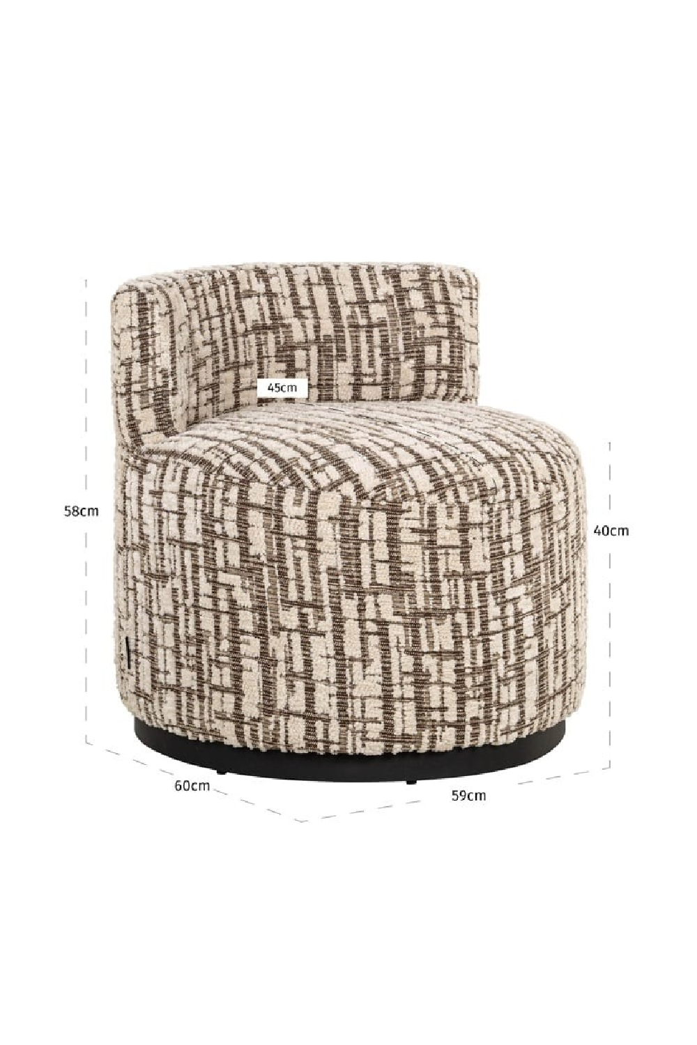 Cream Printed Accent Chair | Oroa.com