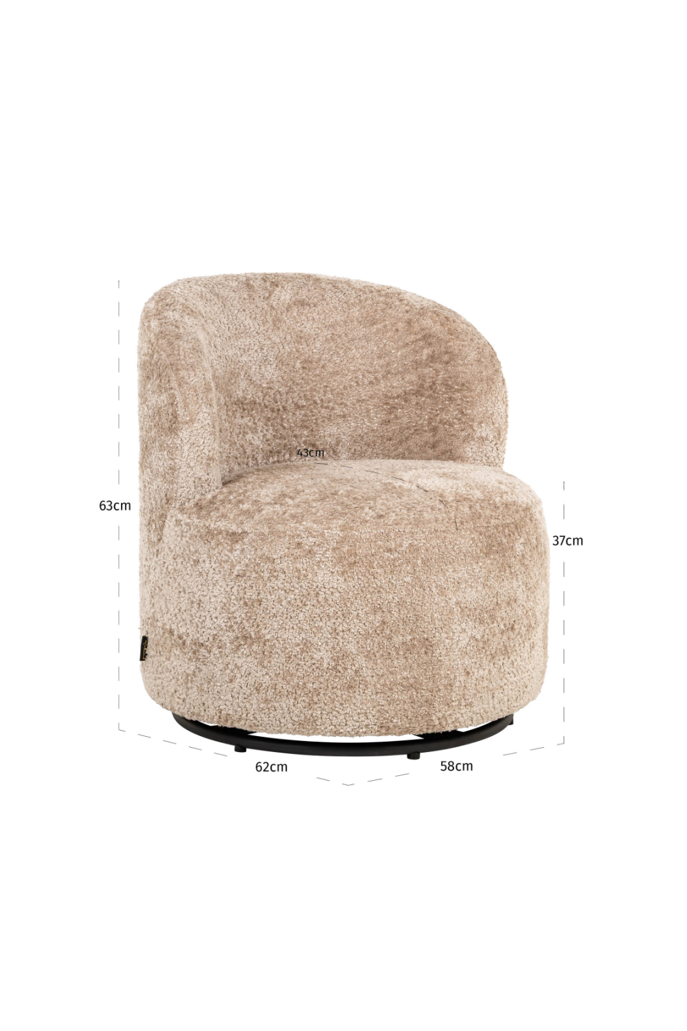 Beige Kid's Swivel Chair | Richmond Interiors Jackie | Oroa.com