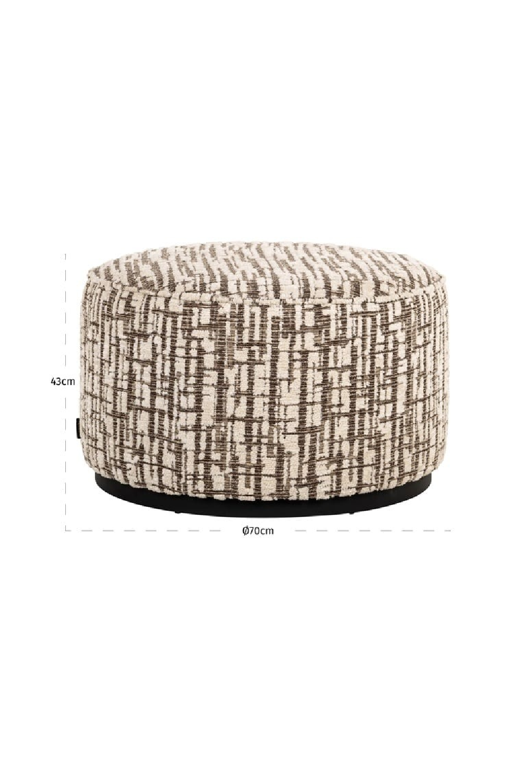Cylindrical Upholstered Pouf L | Oroa.com