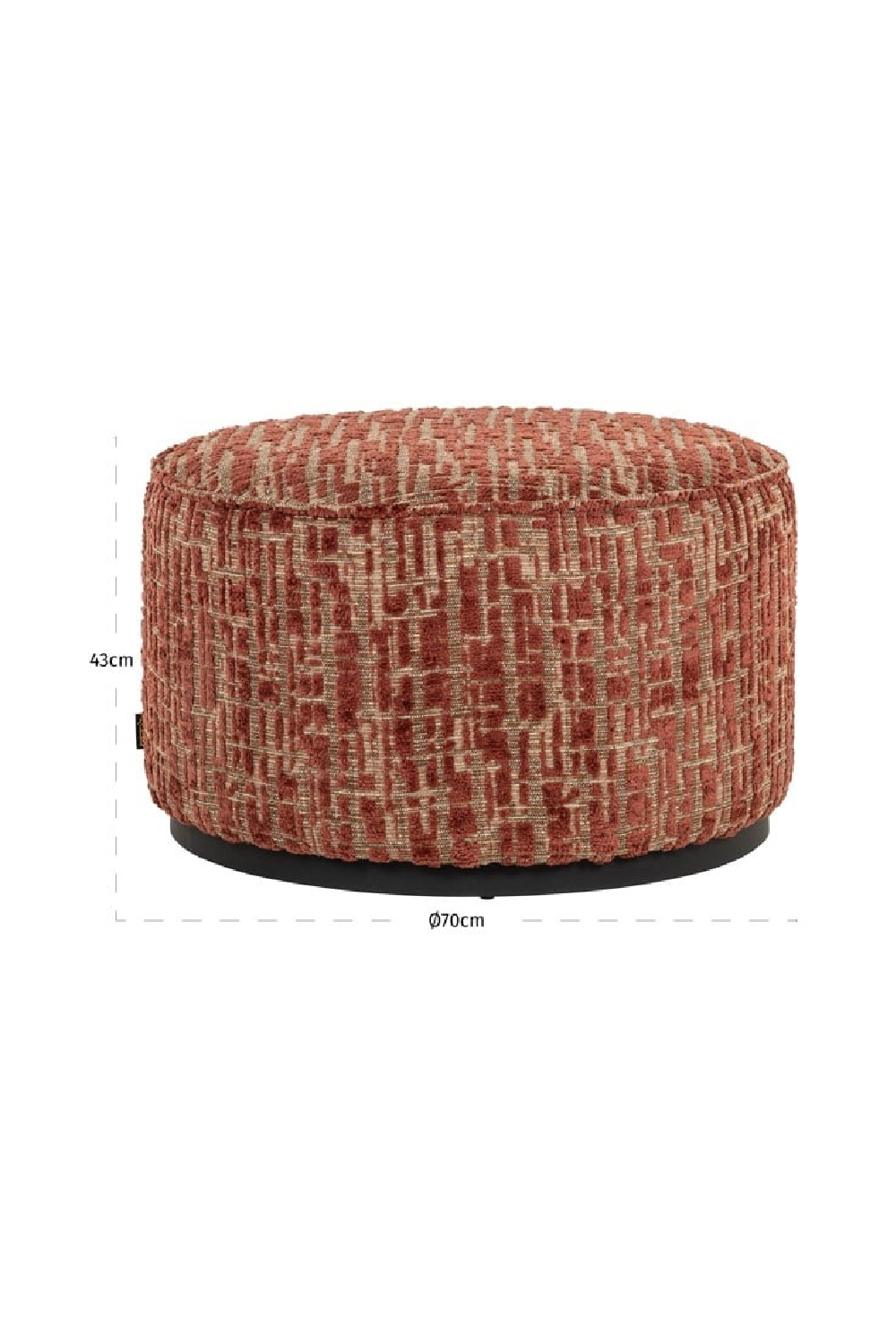 Cylindrical Upholstered Pouf L | Oroa.com