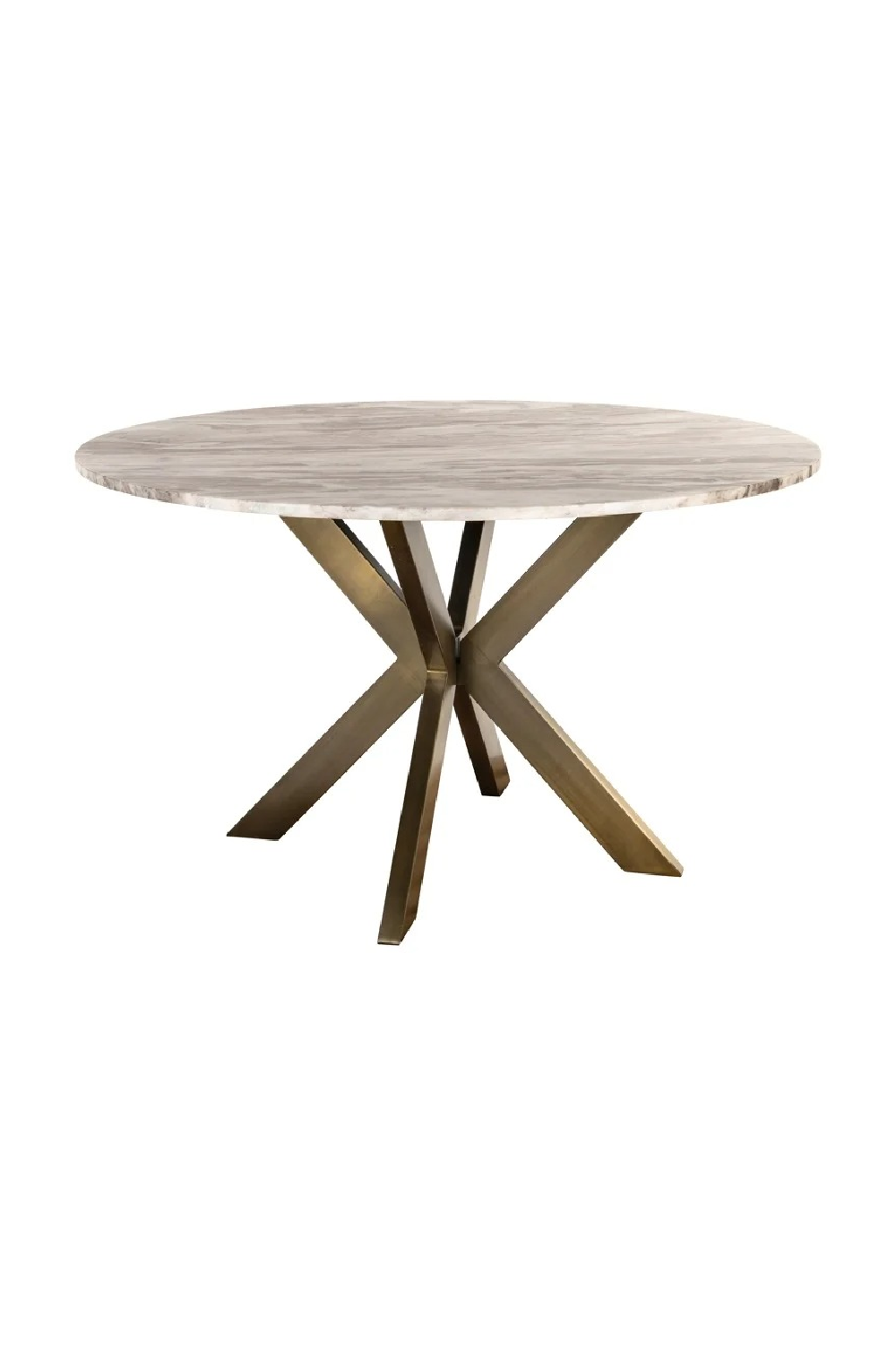 Round Marble Brass Dining Table | Oroa.com