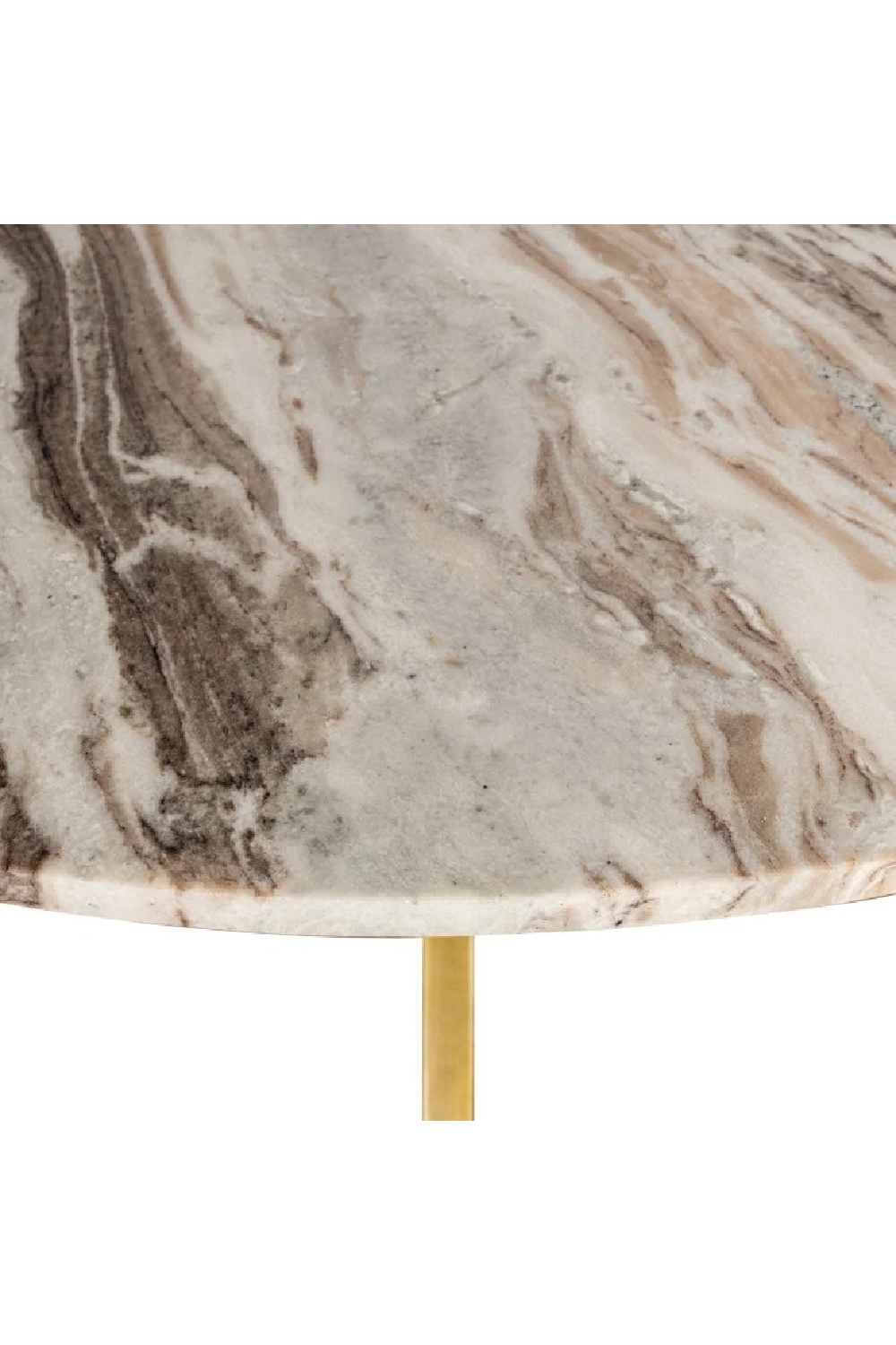 Round Marble Brass Dining Table | Oroa.com
