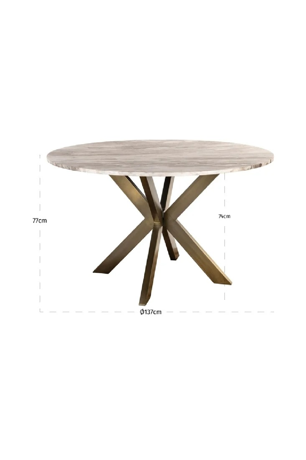 Round Marble Brass Dining Table | Oroa.com