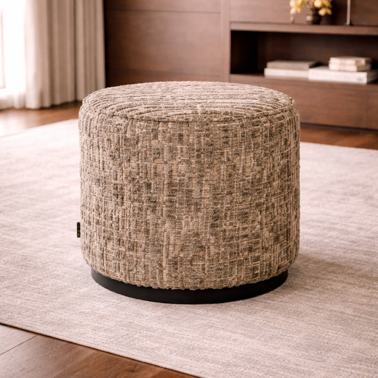 Gray Cylindrical Pouf | Oroa.com