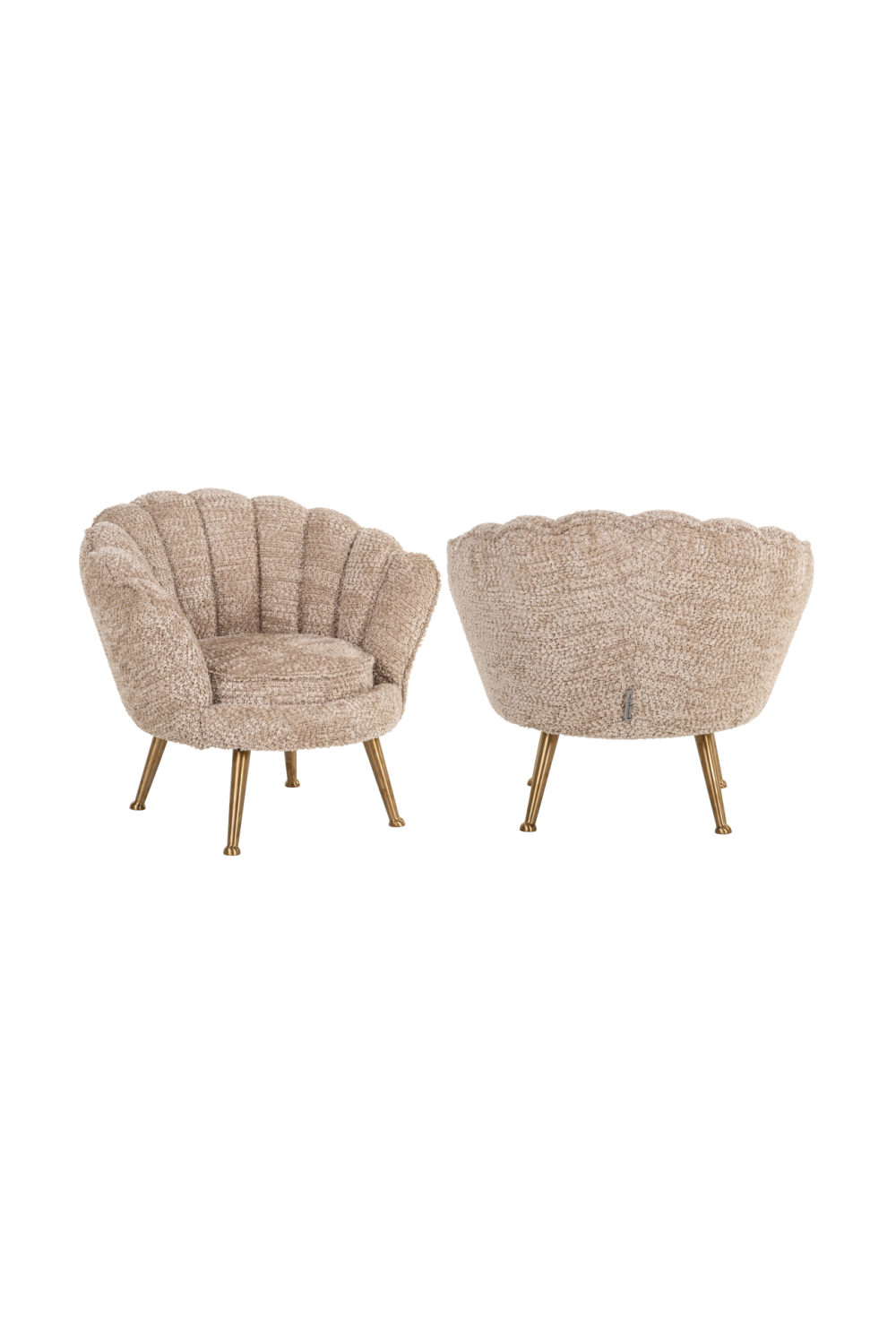Beige Scalloped Kid's Lounge Chair | Richmond Interiors Charly | Oroa.com