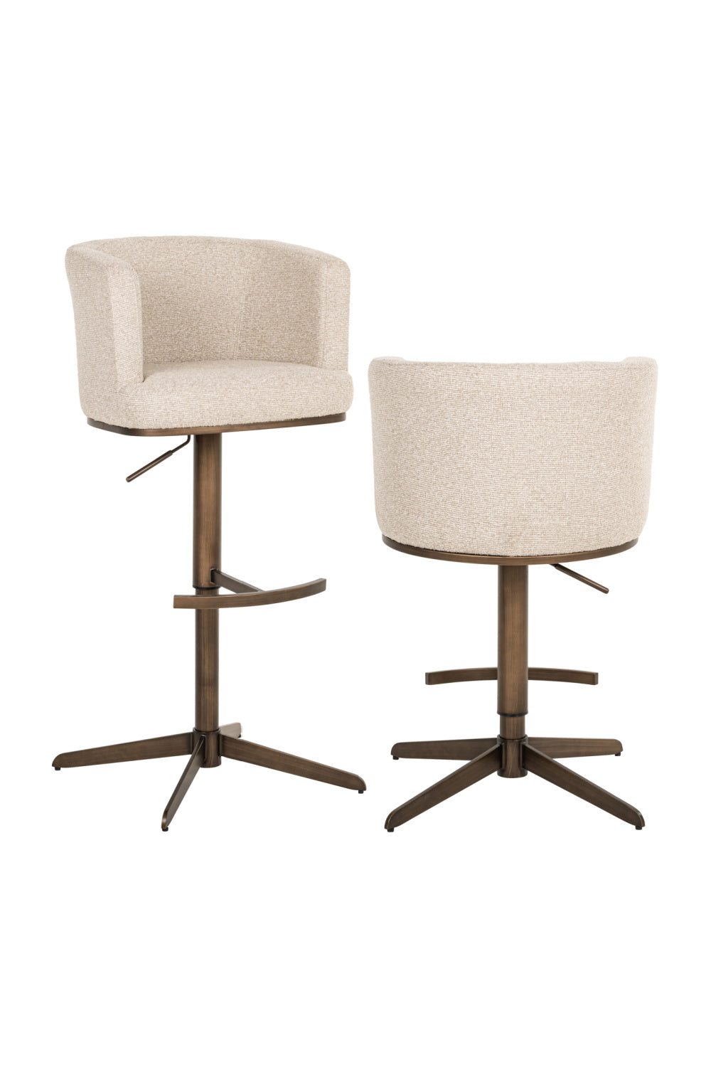 White Barrel Swivel Bar Stool | Oroa.com