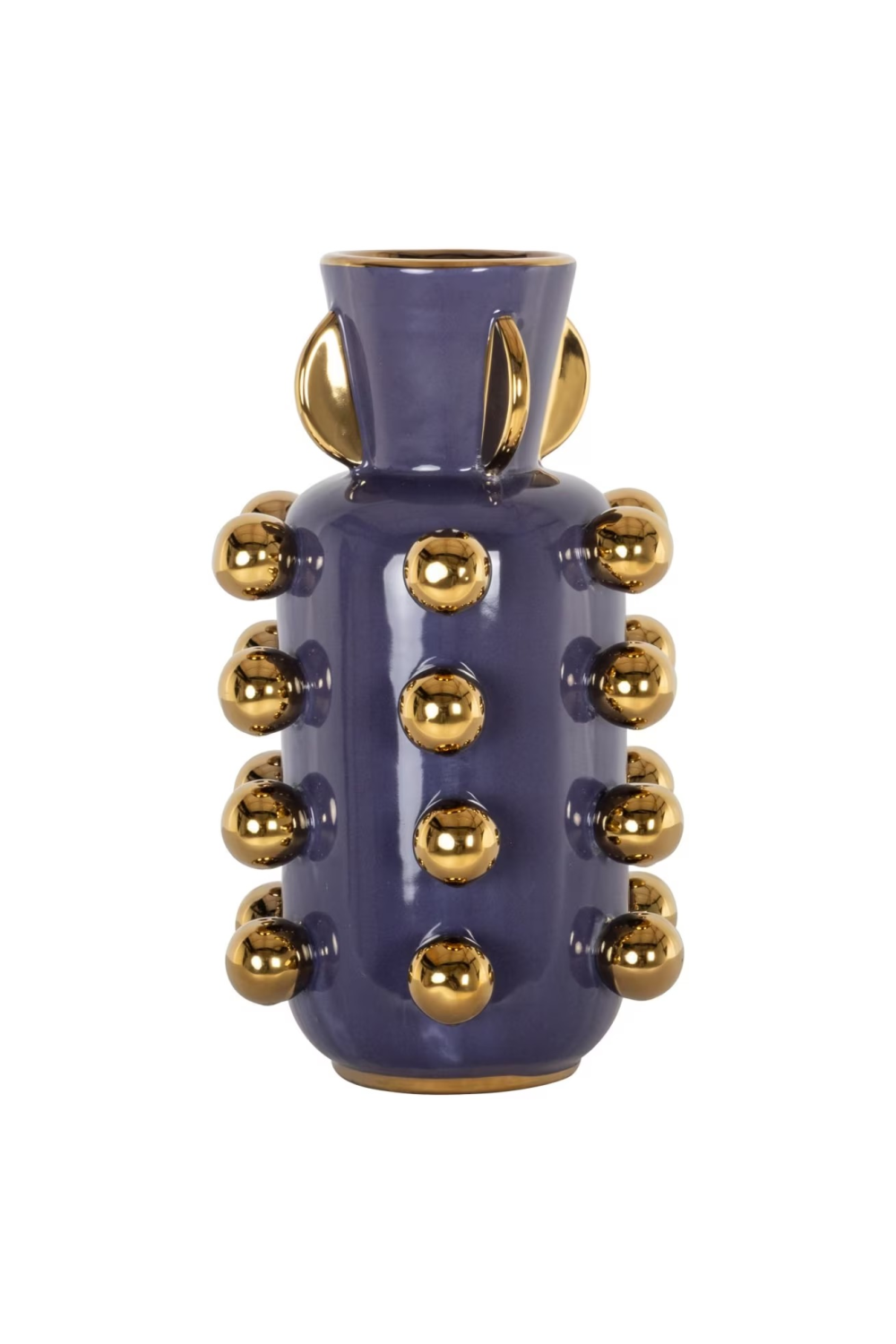 Purple Stoneware Studded Vase | Richmond Interiors Zalia | Oroa.com