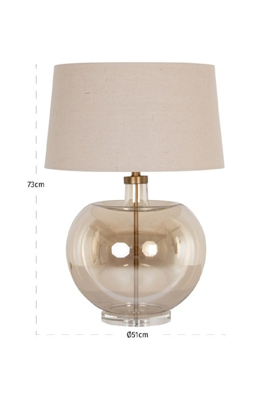 Amber Glass Table Lamp | Richmond Interiors Jazzy | Oroa.com