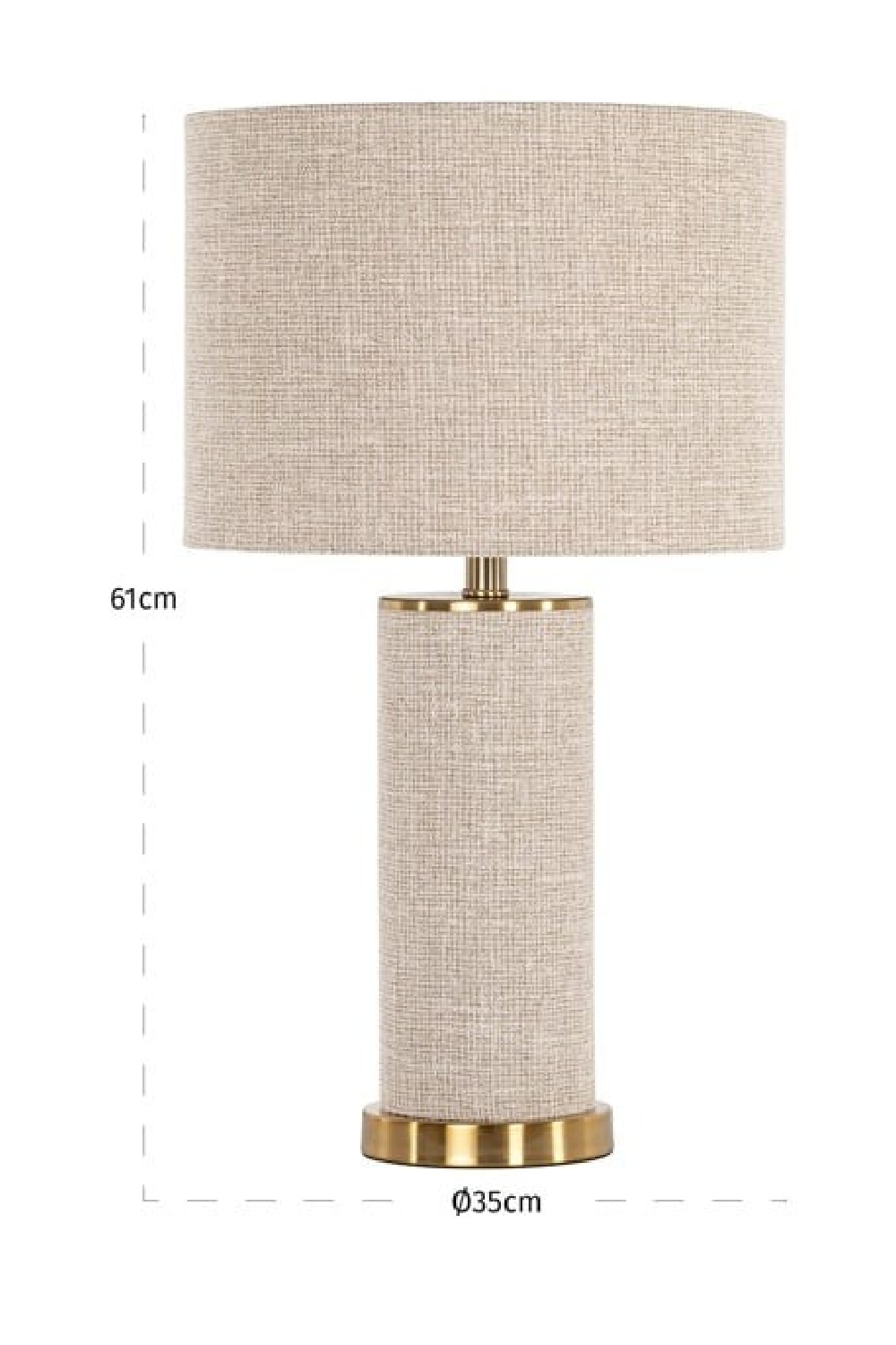 Beige Linen Table Lamp | Oroa.com
