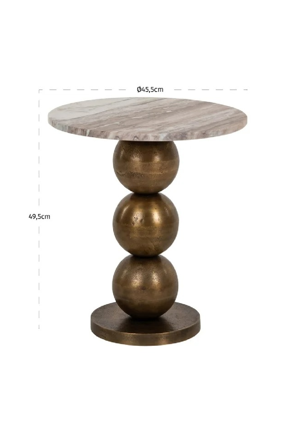 Beige Marble End Table | Oroa.com