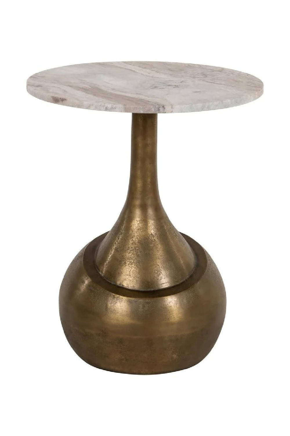 Brushed Gold Base End Table | Richmond Interiors Sia | Oroa.com