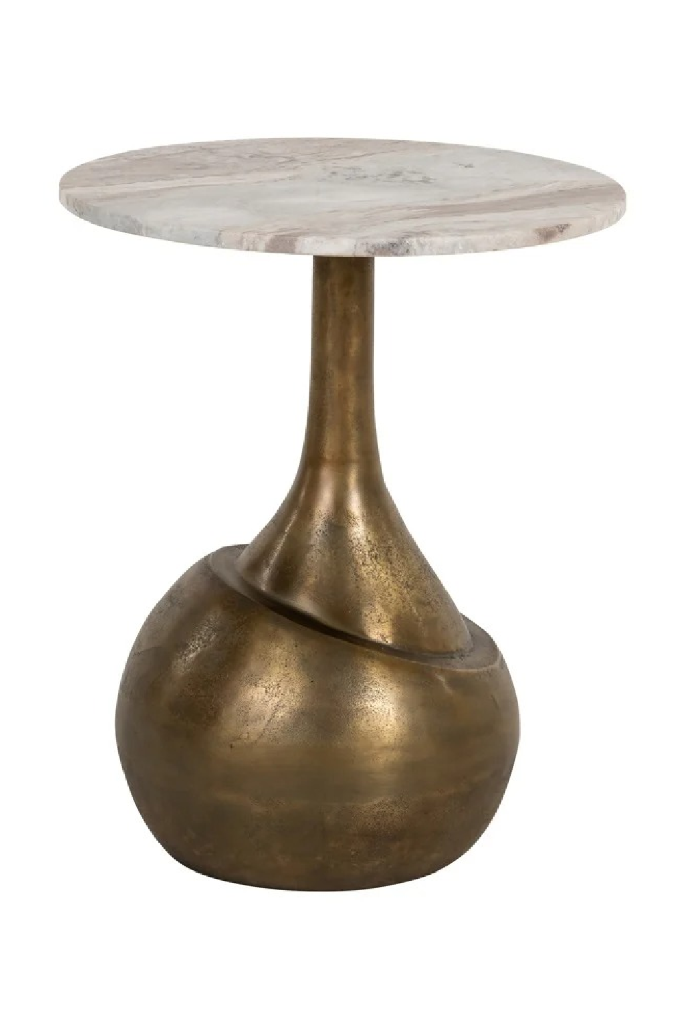 Brushed Gold Base End Table | Richmond Interiors Sia | Oroa.com
