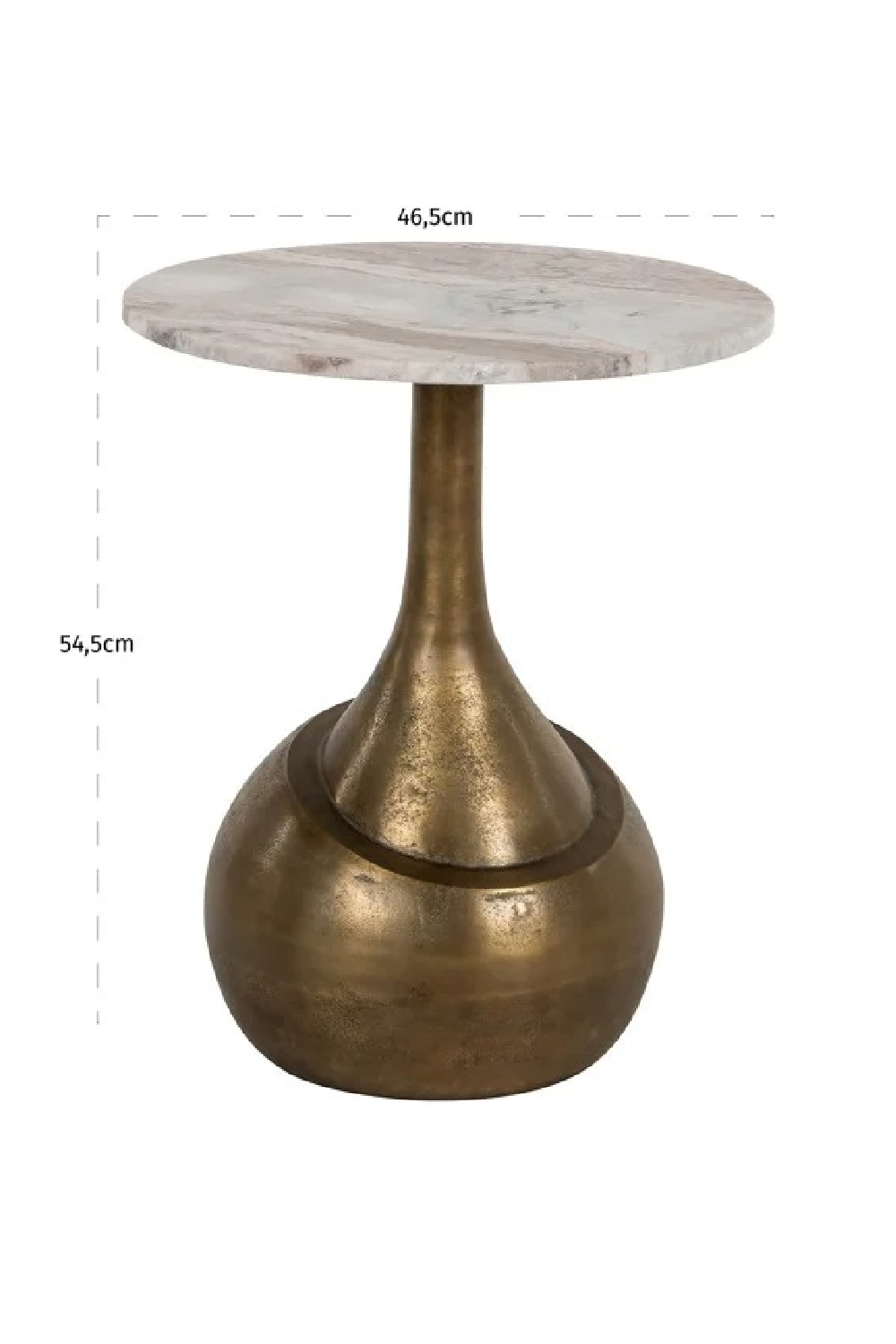 Brushed Gold Base End Table | Richmond Interiors Sia | Oroa.com