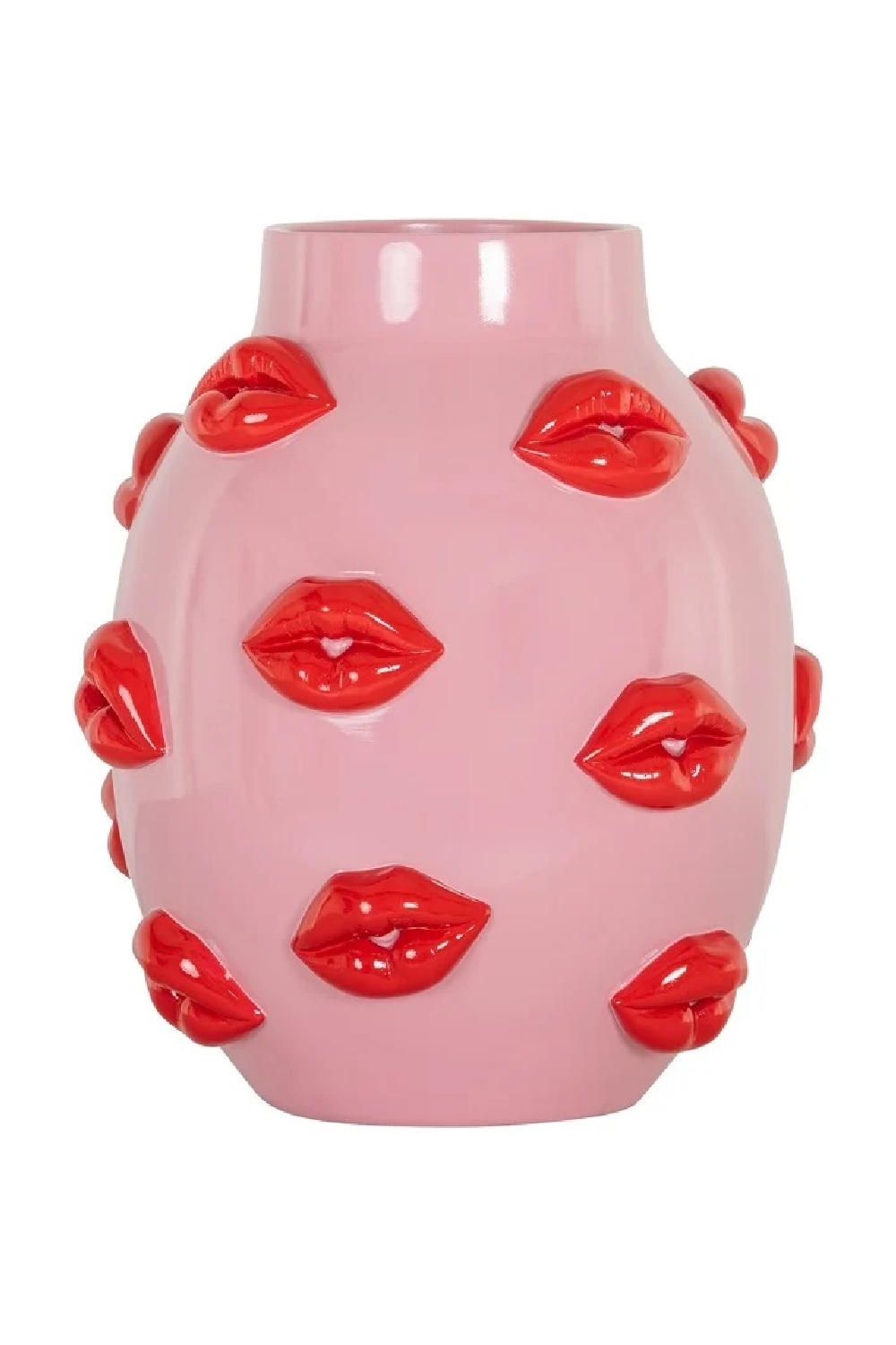 Lips Embossed Pink Vase | Oroa.com
