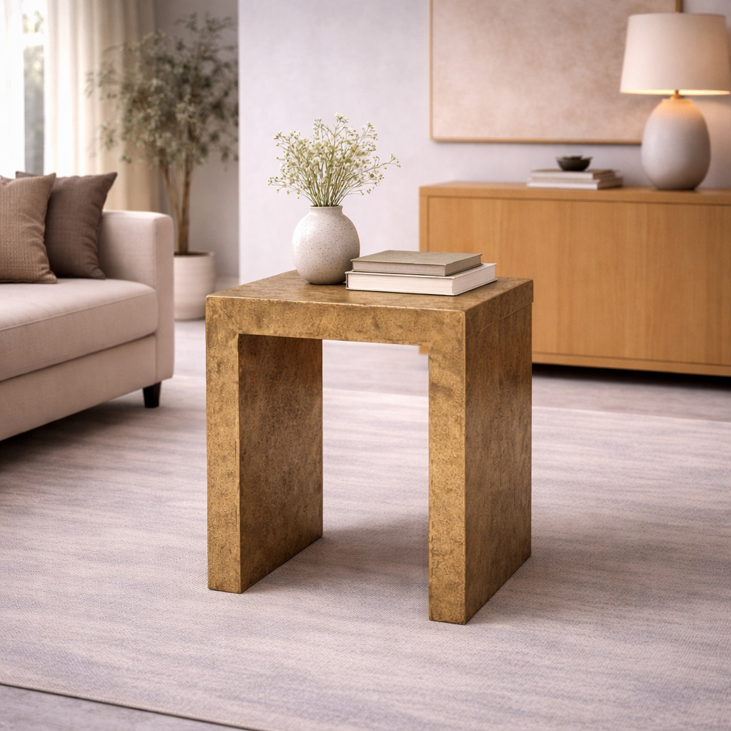 Gold Aluminum End Table | Oroa.com