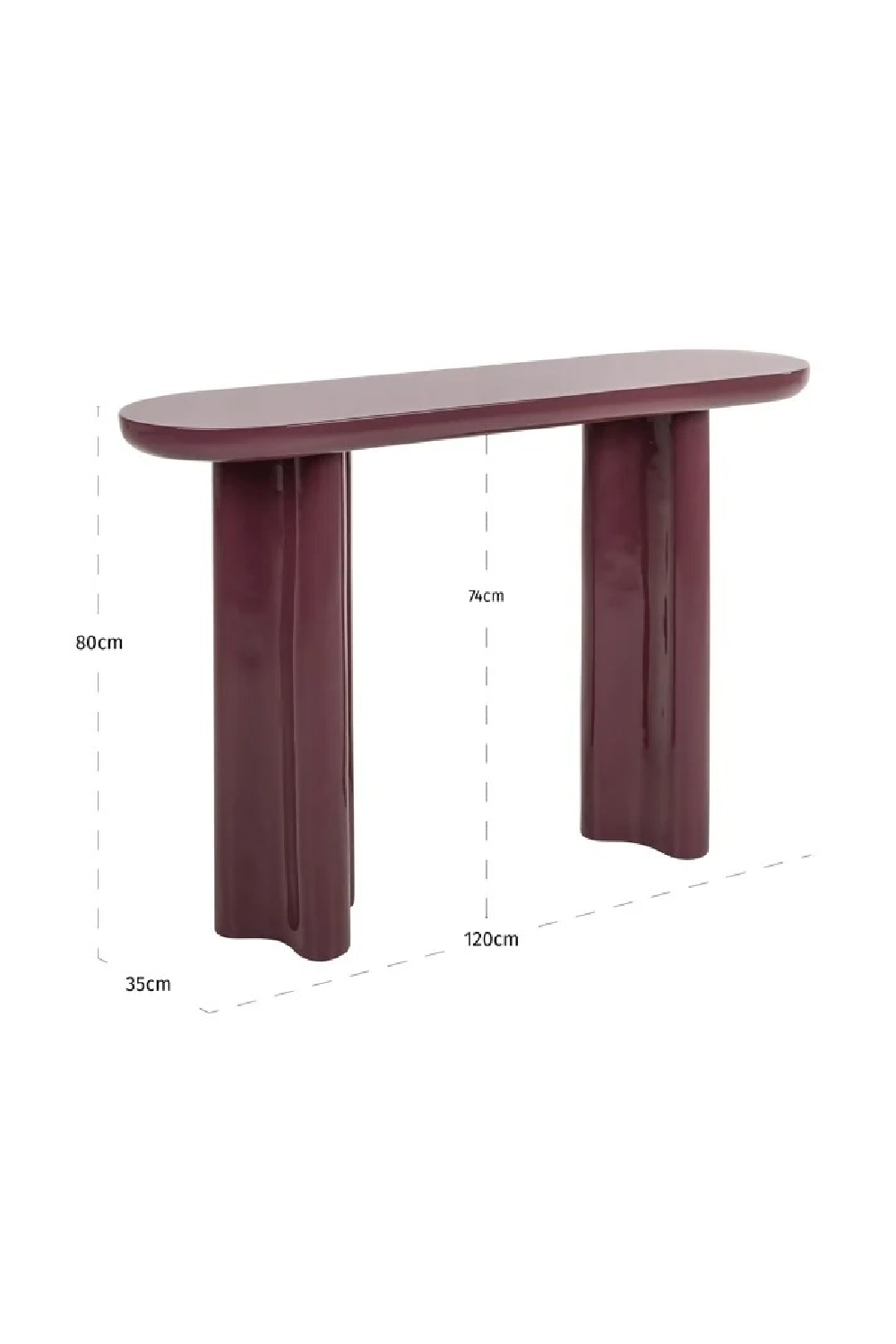 Glossy Fiberglass Console Table | Oroa.com