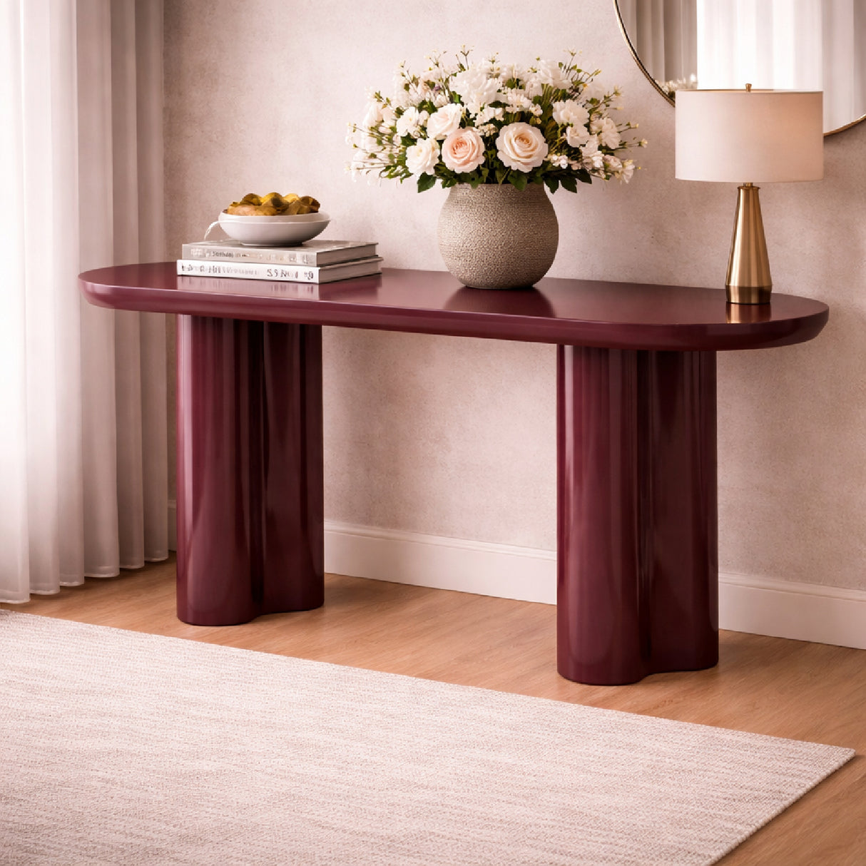 Glossy Fiberglass Console Table | Oroa.com