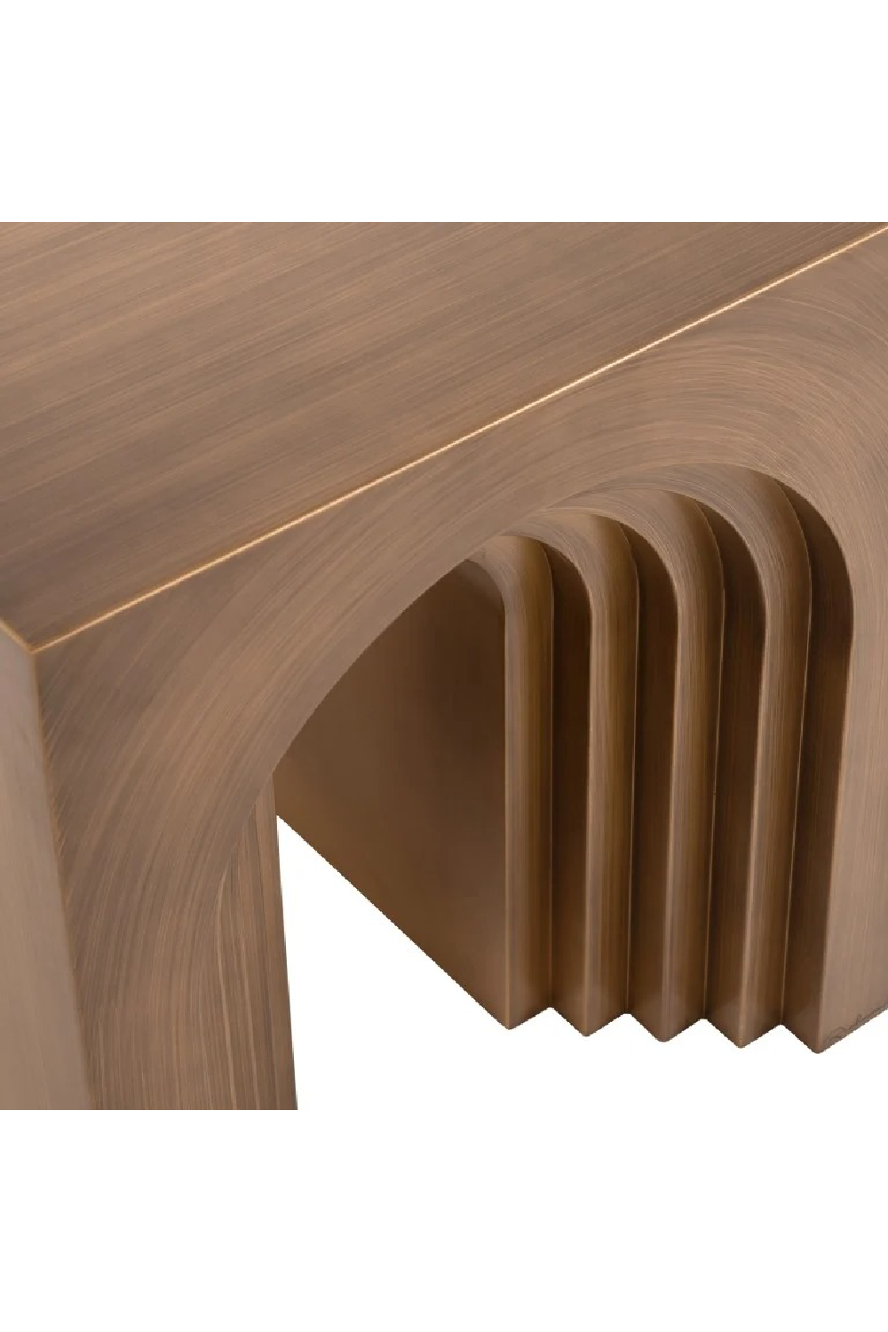 Arched Brushed Gold End Table | Richmond Interiors Vevey | Oroa.com