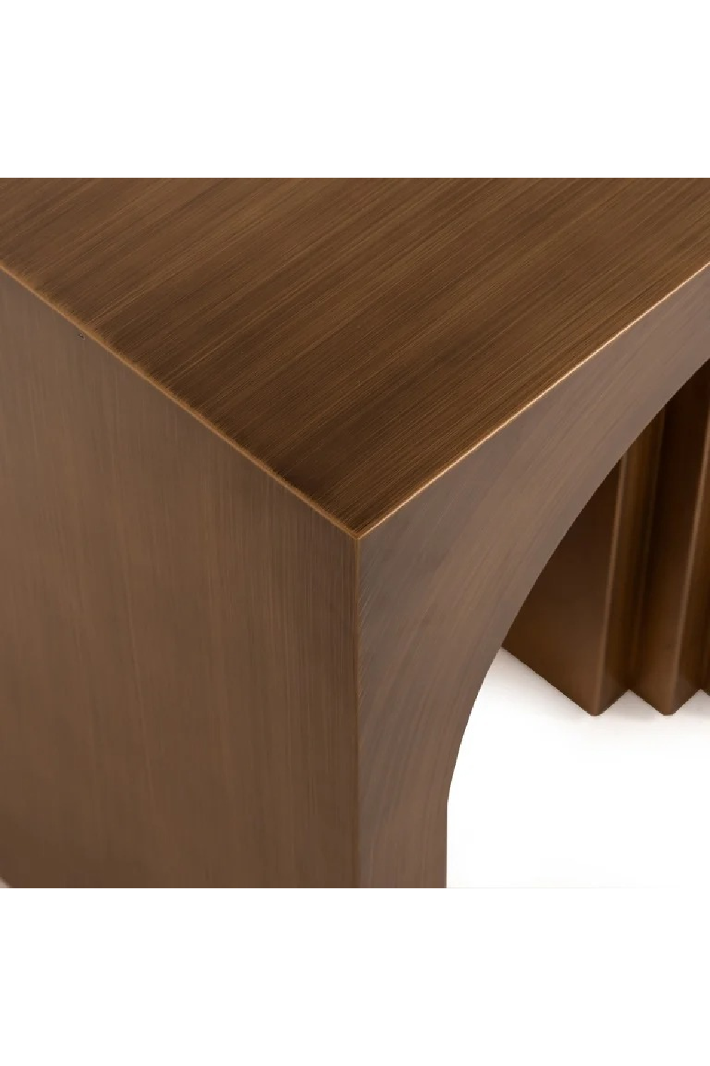 Arched Brushed Gold End Table | Richmond Interiors Vevey | Oroa.com