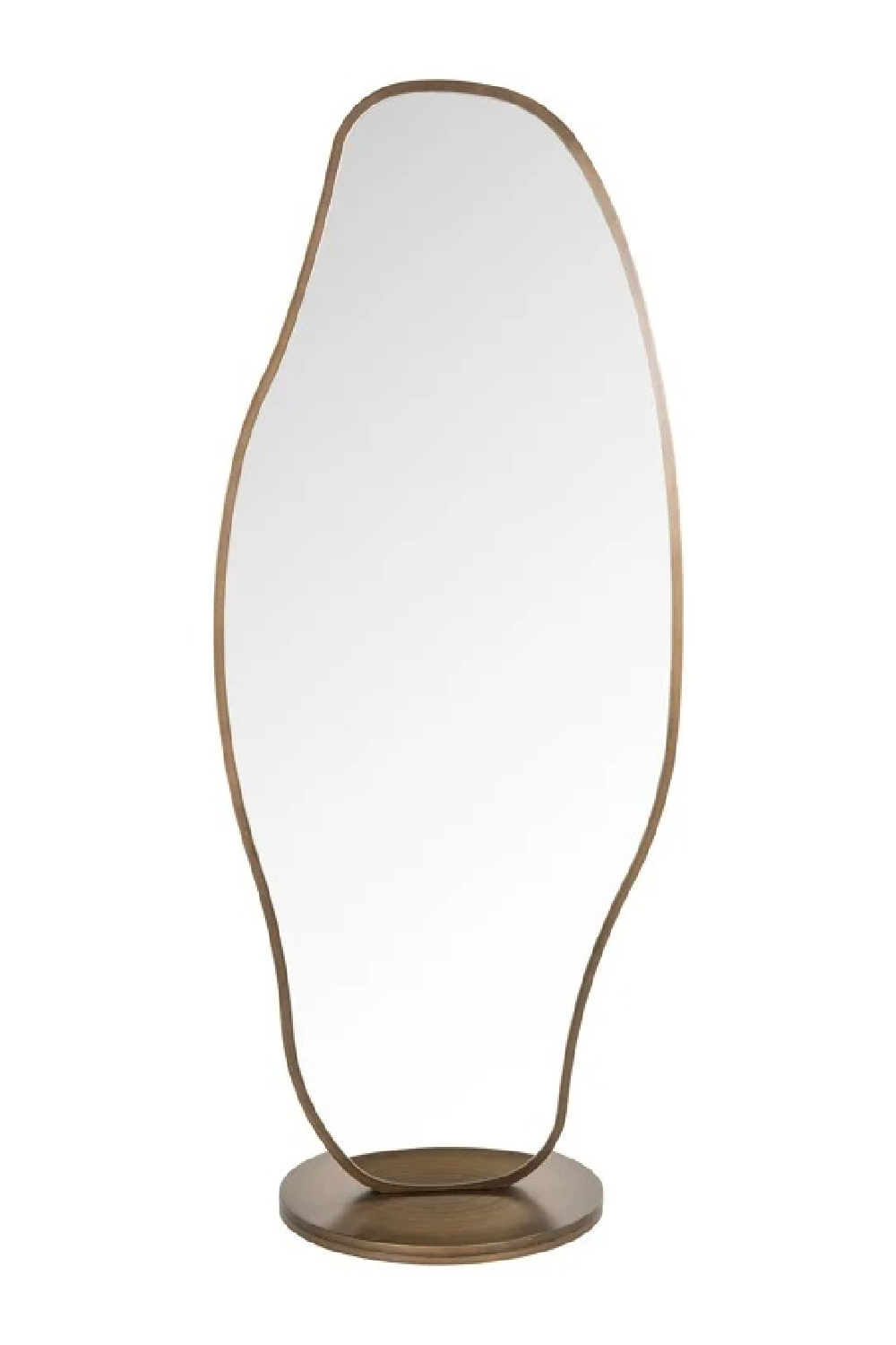 Brushed Gold Organic-Shaped Mirror | Richmond Interiors Jalyce | Oroa.com