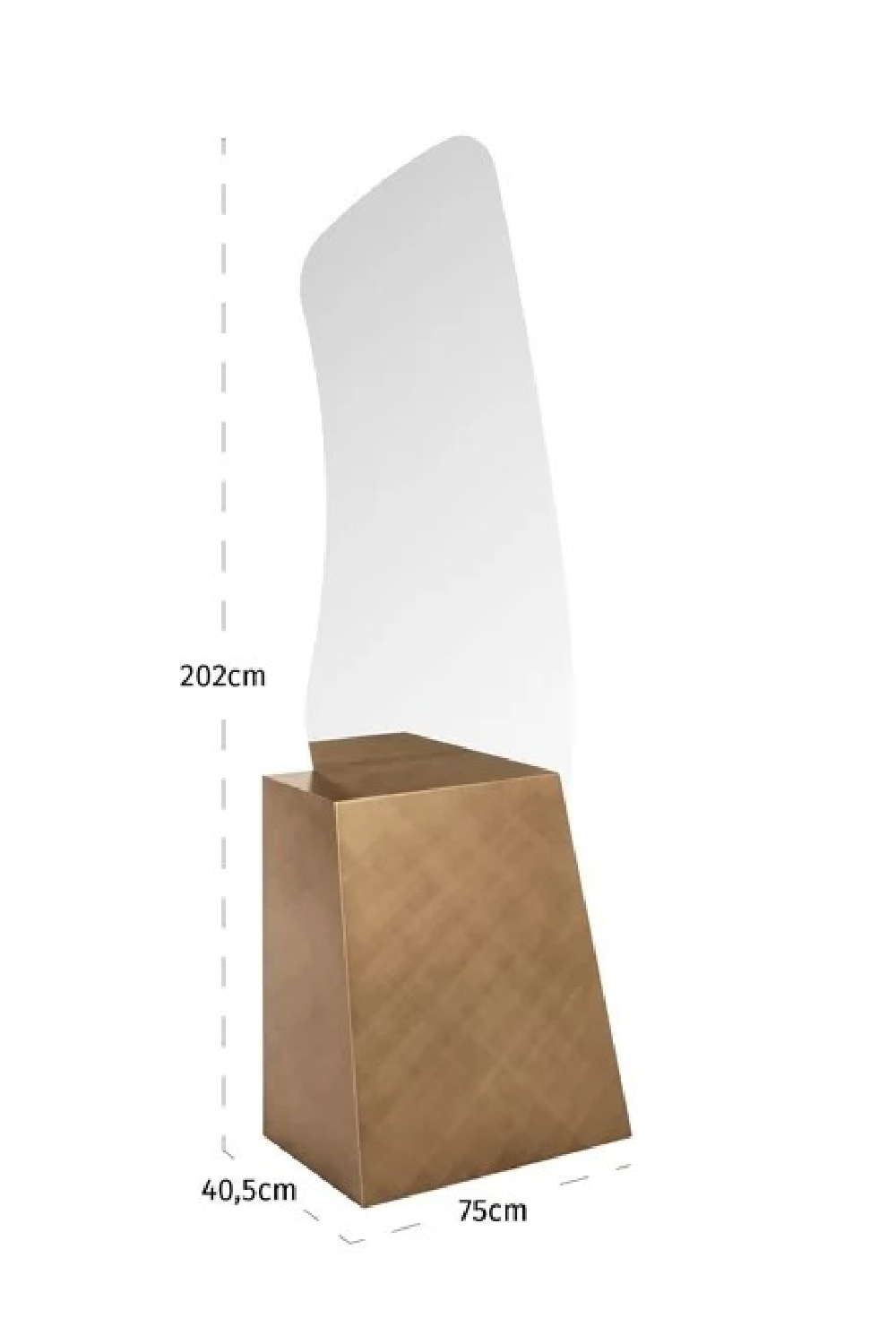 Brushed Gold Base Mirror | Oroa.com