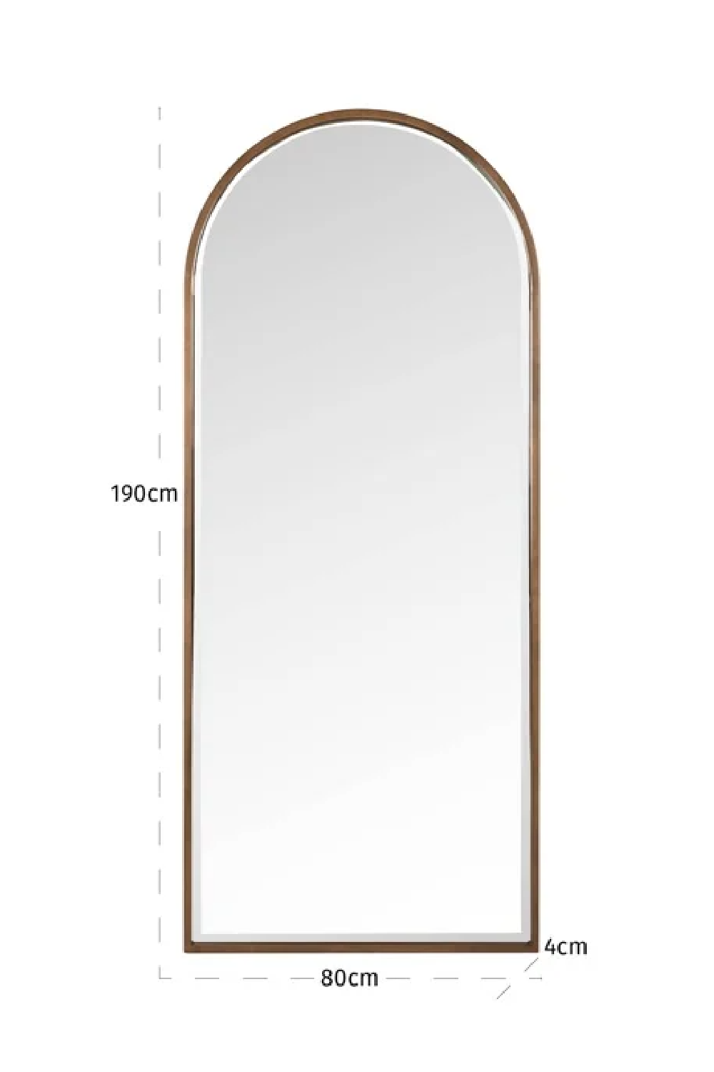 Brushed Gold Arched Mirror | Oroa.com
