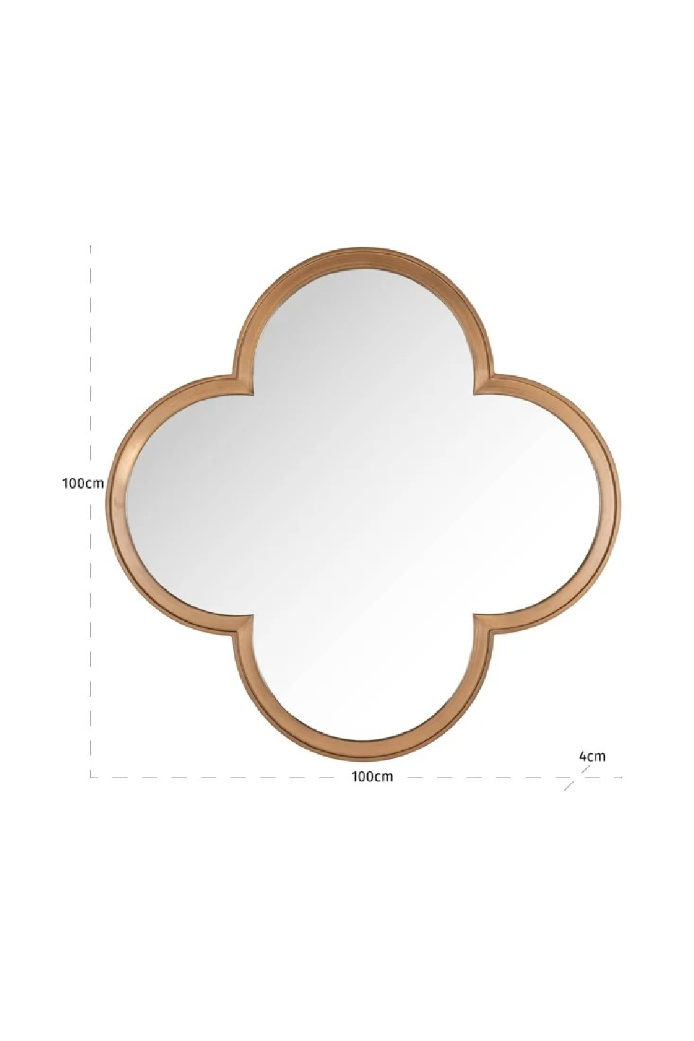 Clover-Shaped Gold Mirror | Oroa.com