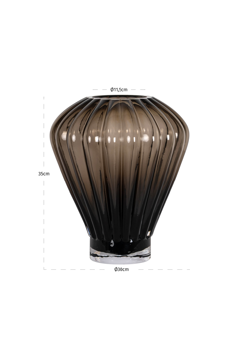 Brown Glass Vase | Richmond Interiors Shani | Oroa.com