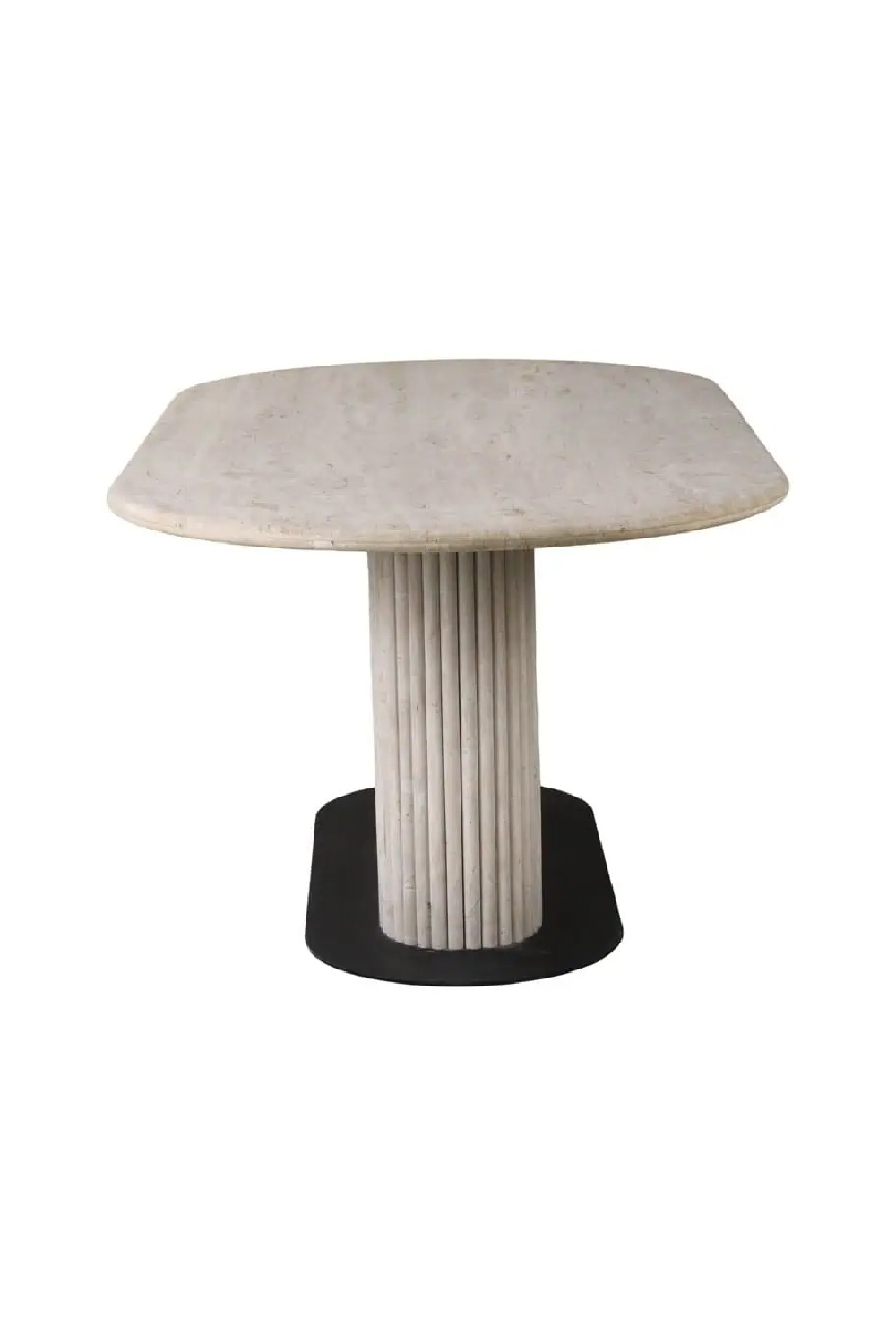 Beige Travertine Dining Table | Oroa.com