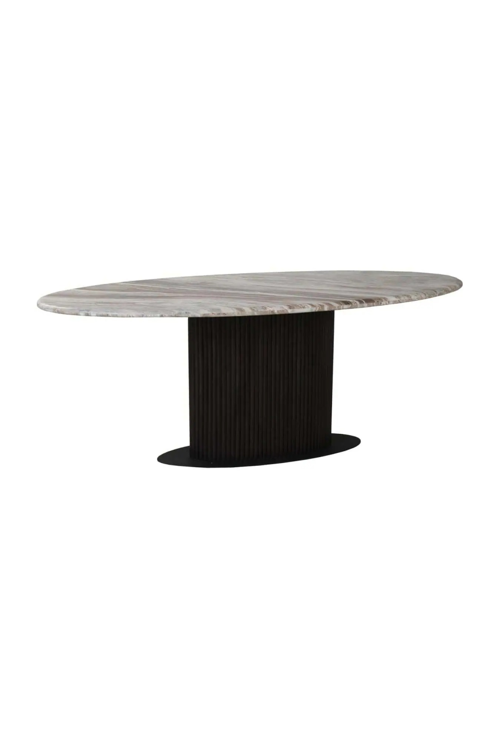 Brown Marble Oval Dining Table | Oroa.com