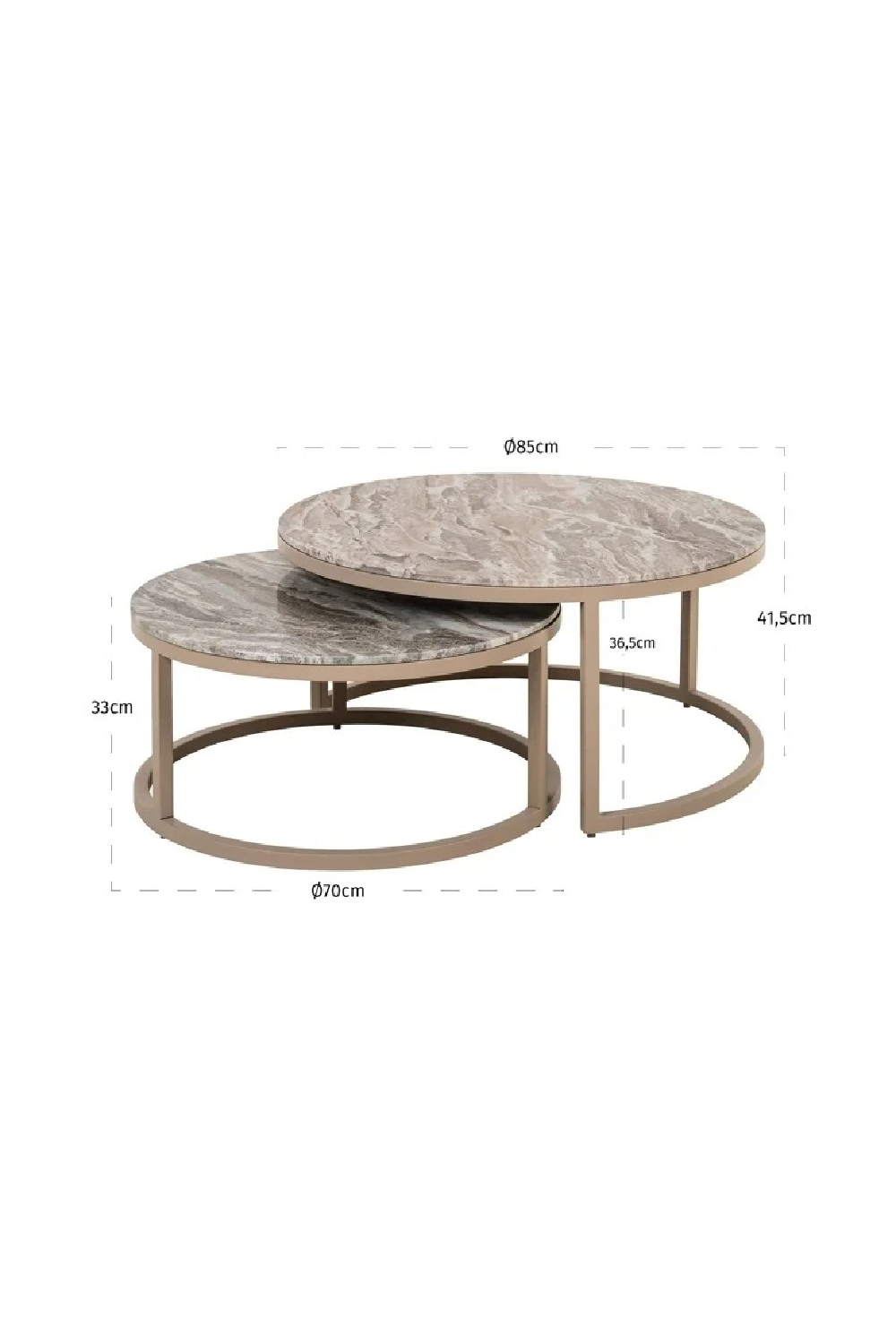 Marble Nested Coffee Tables (2) | Oroa.com