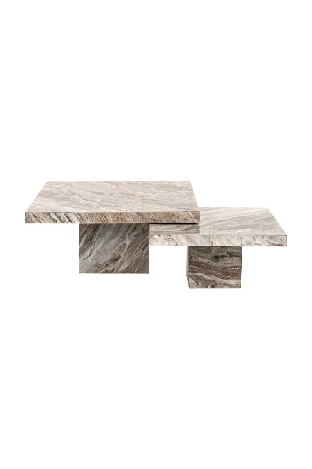 Square Marble Coffee Table Set (2) | Richmond Interiors Rashford | Oroa.com