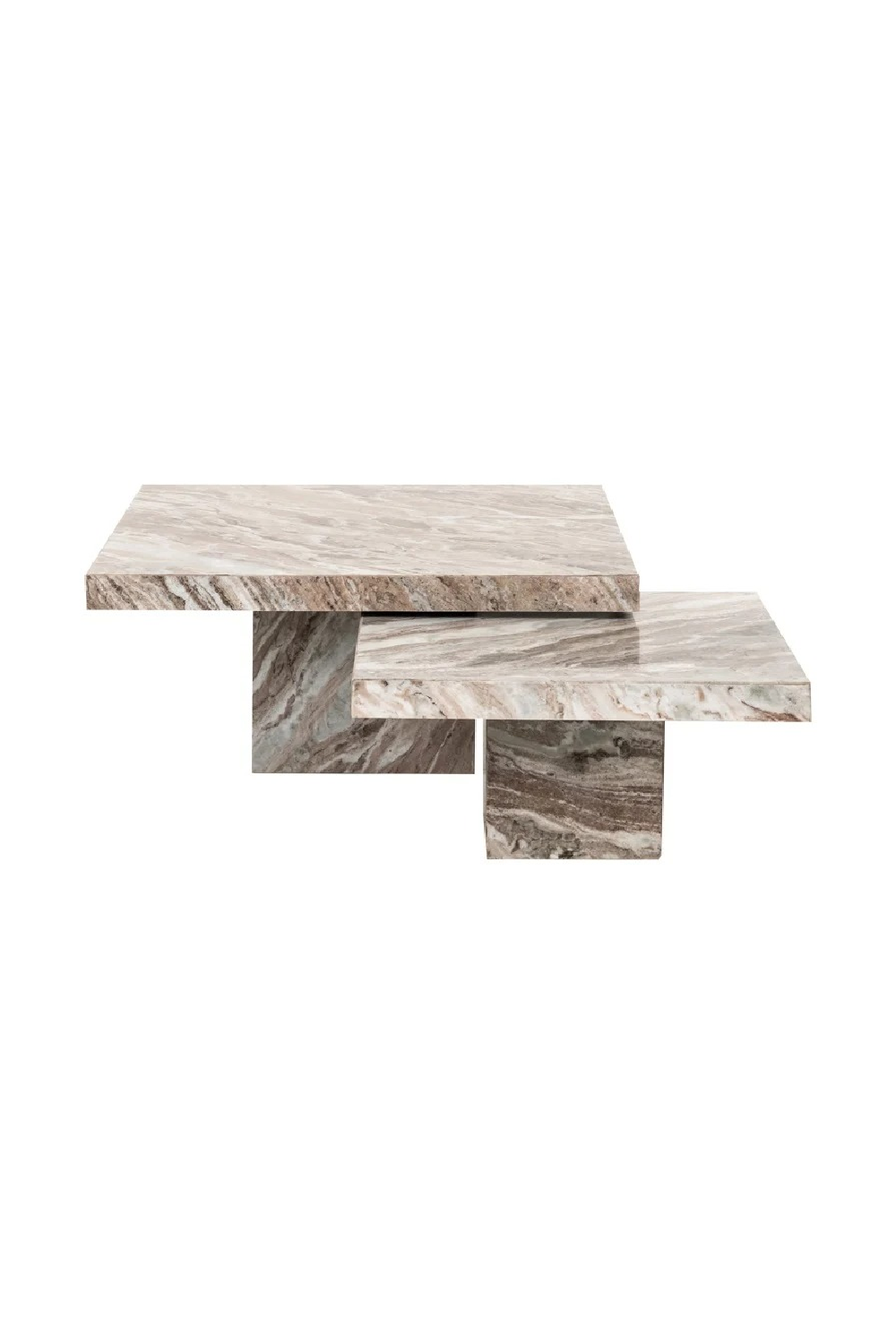 Square Marble Coffee Table Set (2) | Oroa.com