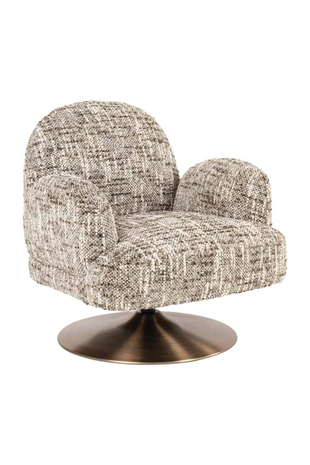 Brown Swivel Lounge Armchair | Oroa.com