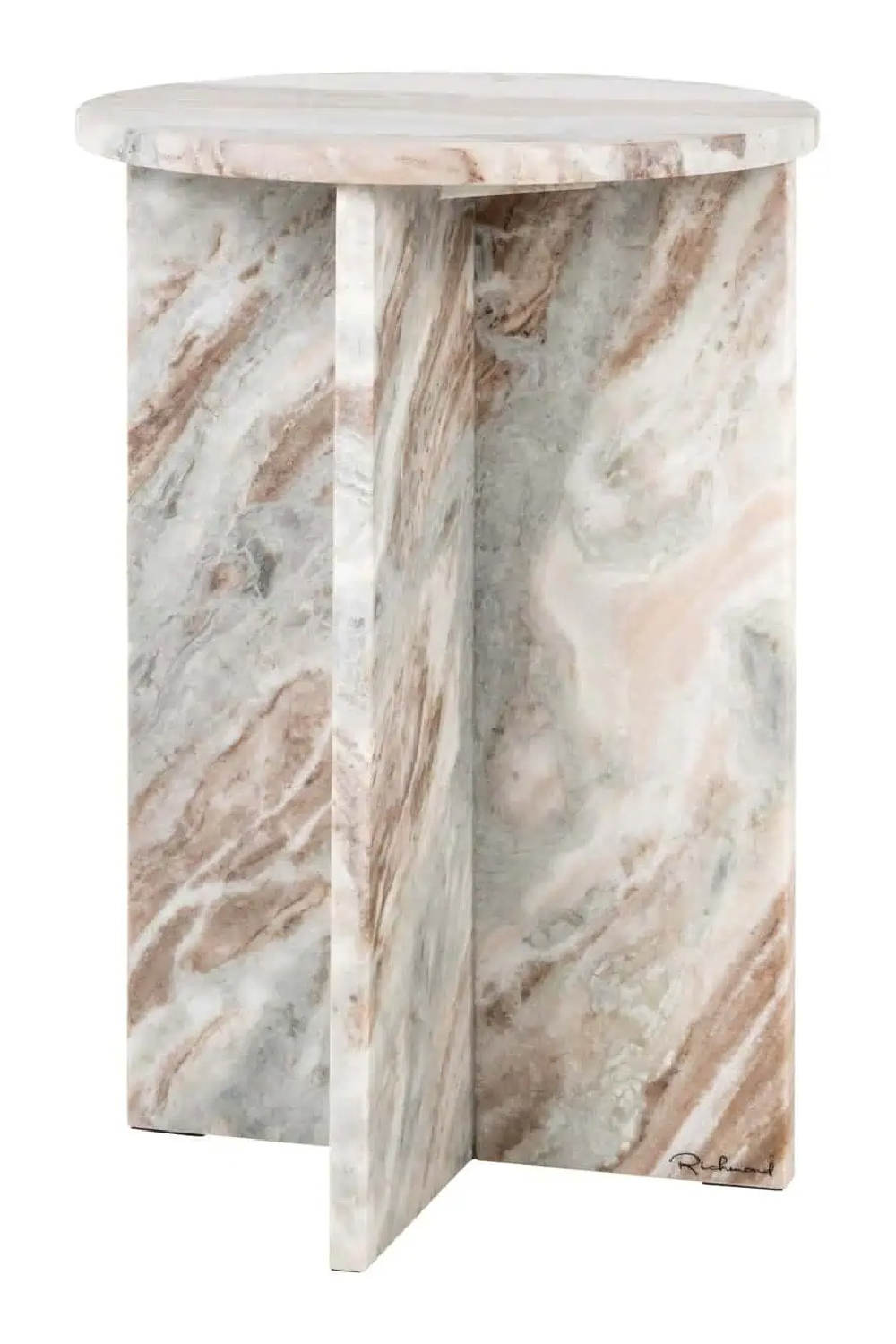 Pink Marble End Table | Richmond Interiors Vevey | Oroa.com