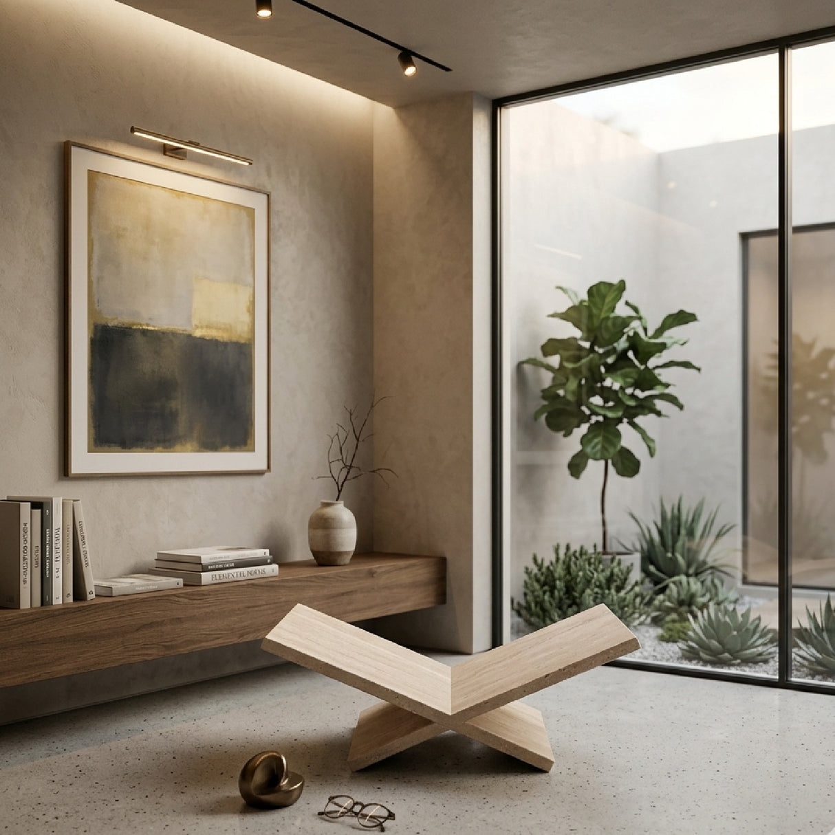 Beige Travertine Bookstand | Oroa.com
