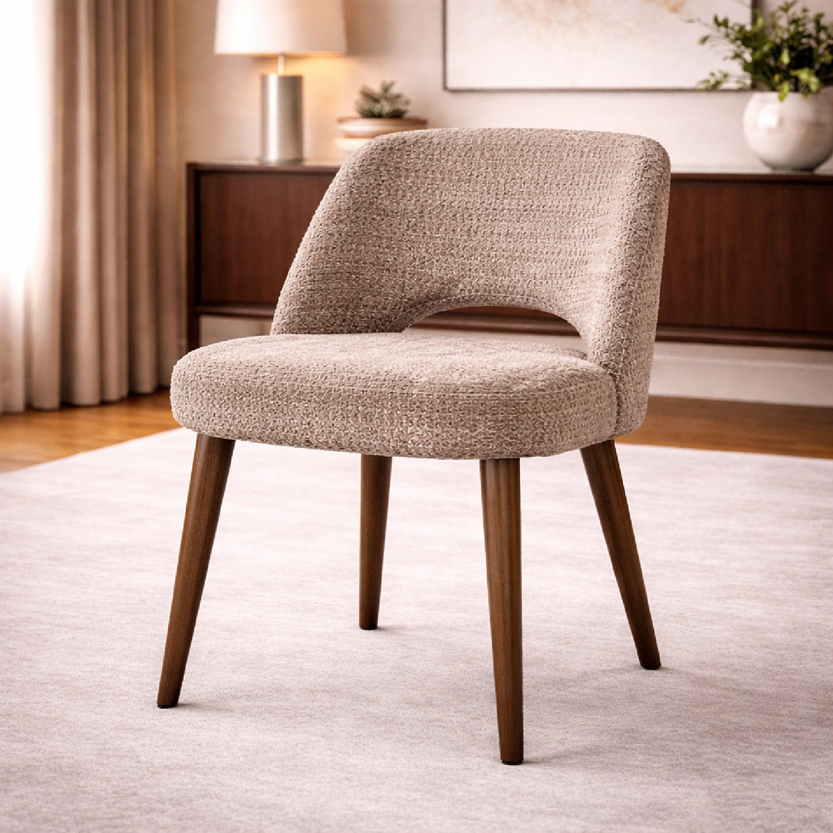 Cut-Out Cream Dining Chairs (2) | Oroa.com