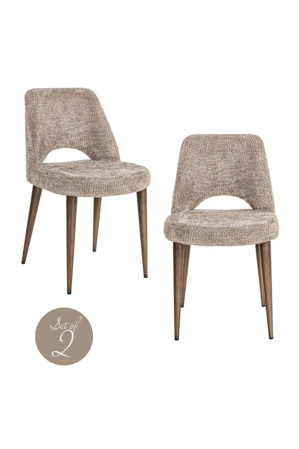 Cut-Out Cream Dining Chairs (2) | Oroa.com