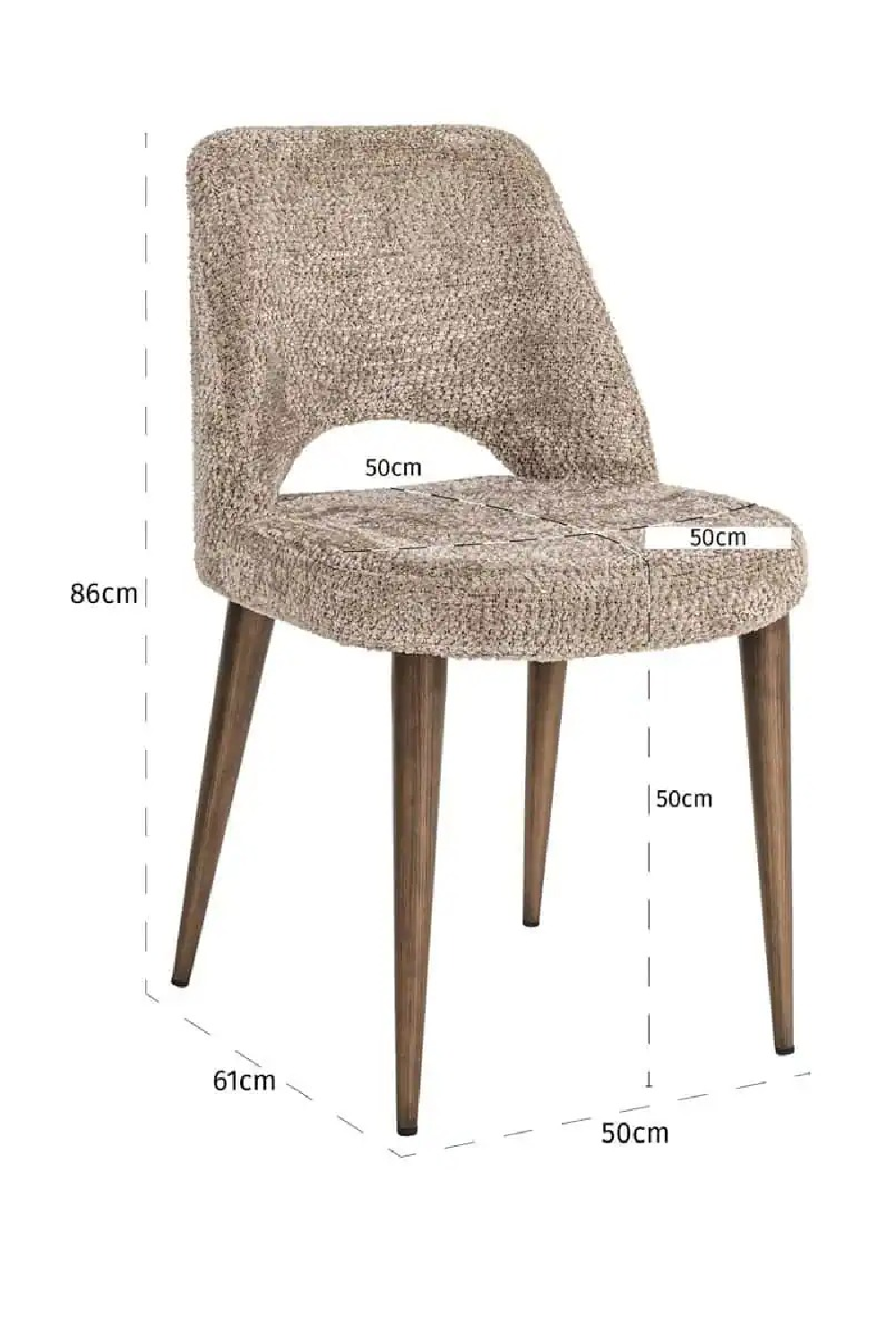 Cut-Out Cream Dining Chairs (2) | Oroa.com