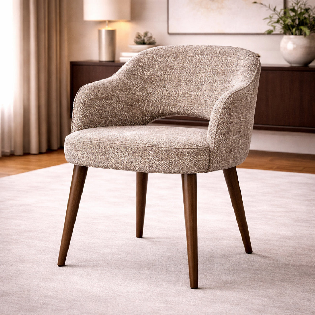 Cream Cut-Out Dining Armchair | Oroa.com