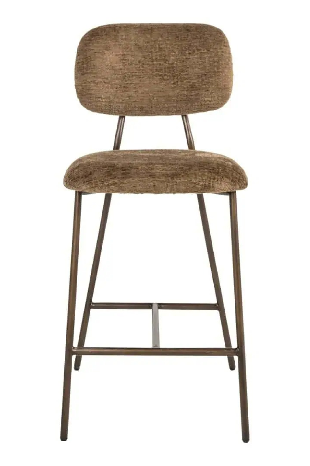 Brown Fabric Counter Stools (2) | Oroa.com