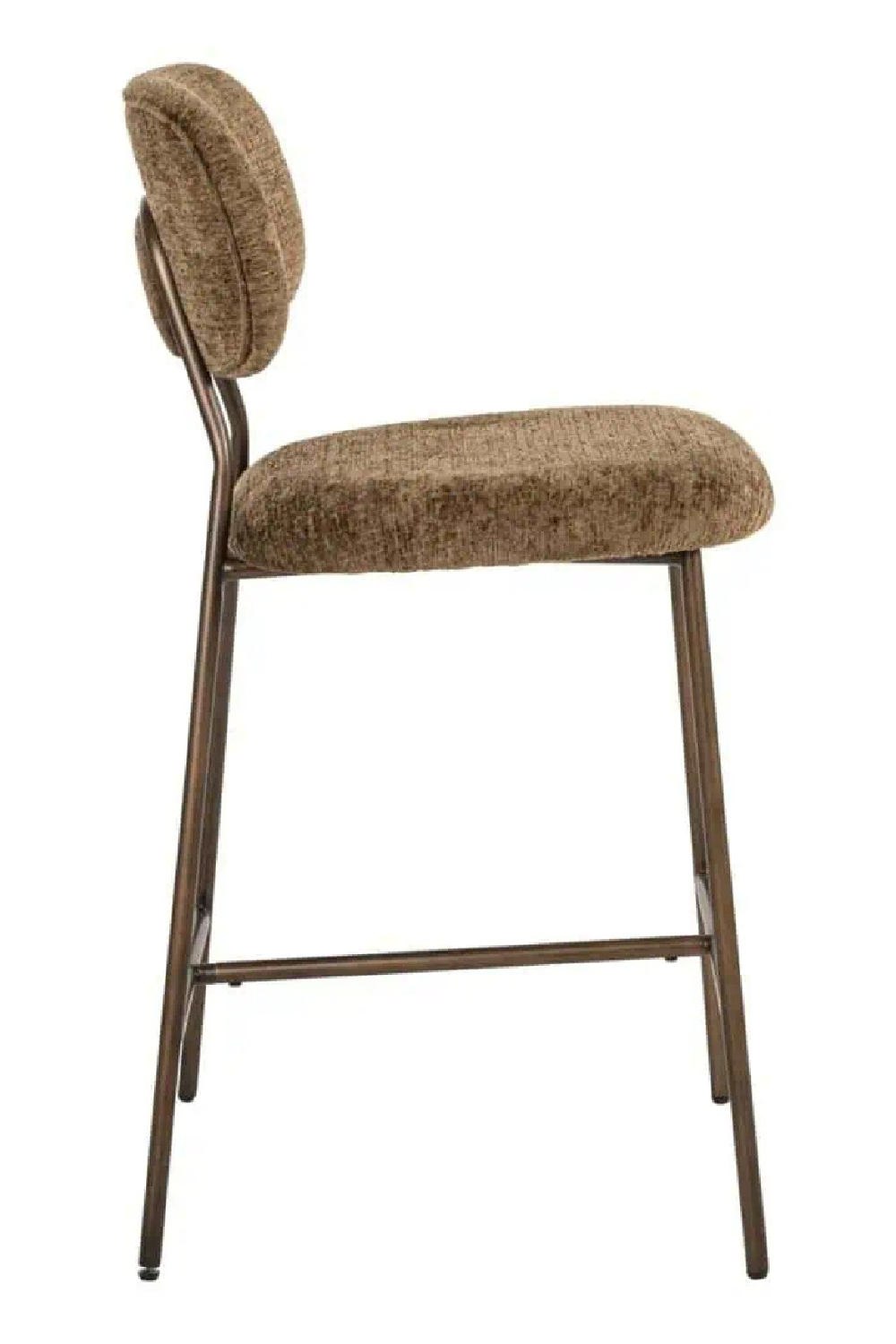 Brown Fabric Counter Stools (2) | Oroa.com