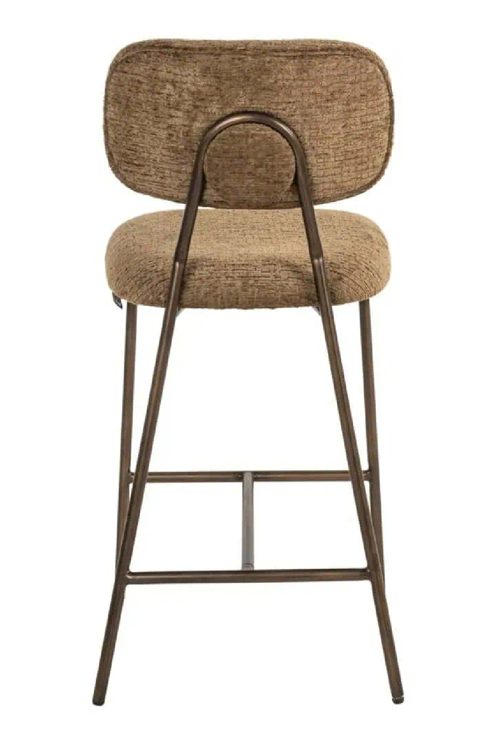 Brown Fabric Counter Stools (2) | Oroa.com