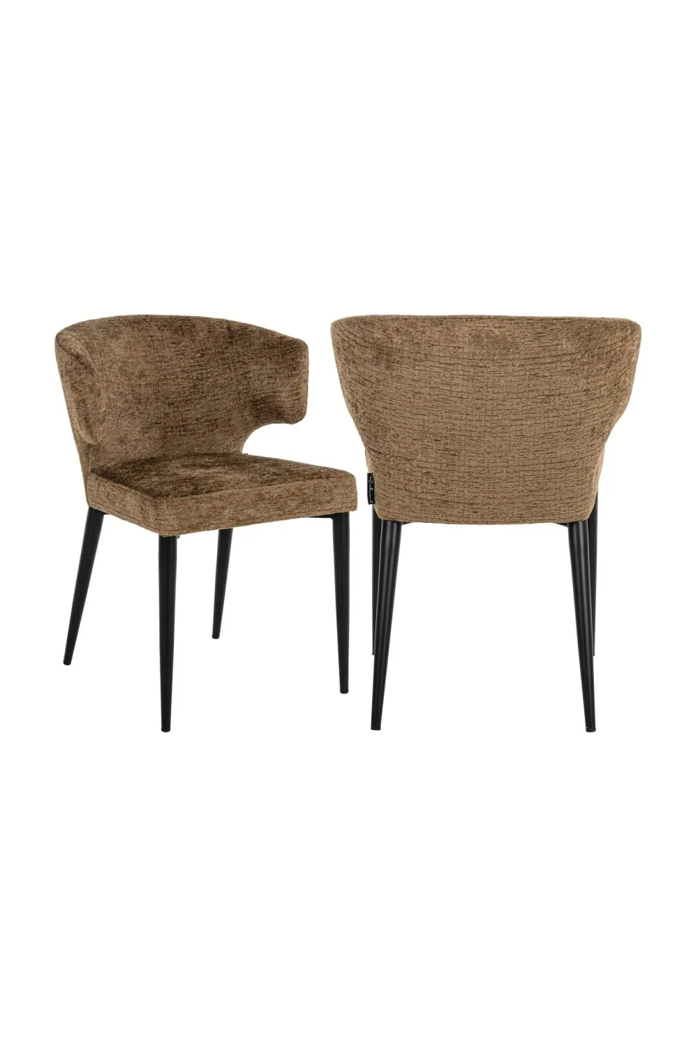 Brown Curved Back Dining Chair | Oroa.com