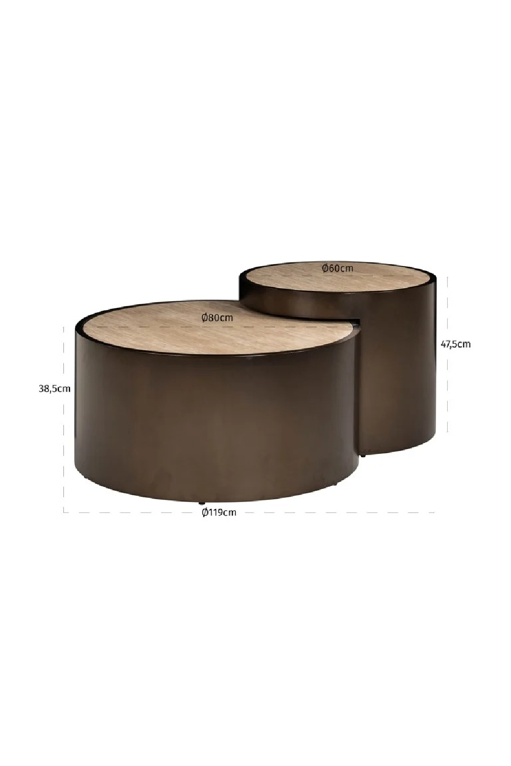 Steel Framed Nested Coffee Tables (2) | Oroa.com