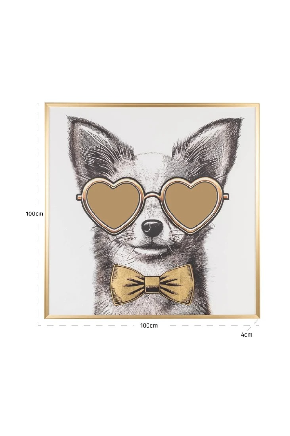 Bespectacled Dog Wall Art | Oroa.com