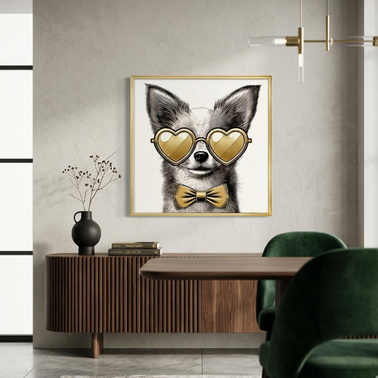 Bespectacled Dog Wall Art | Oroa.com