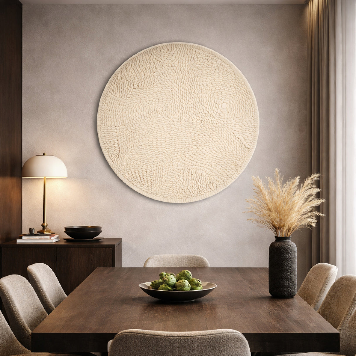 White Round Wall Art | Oroa.com