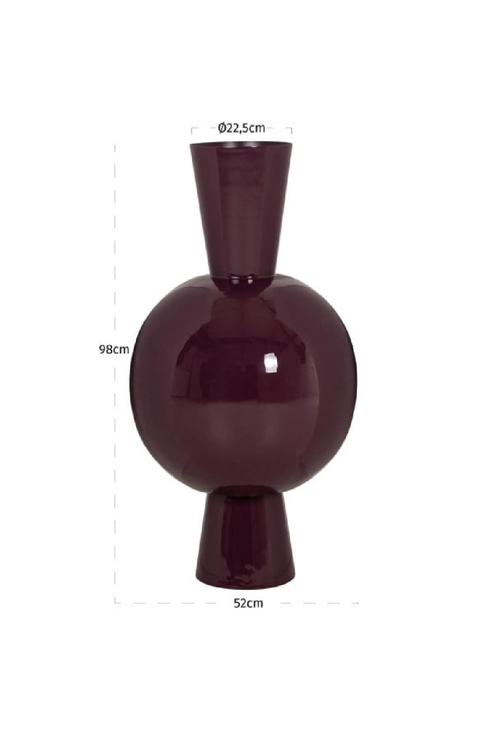 Red Conical Sphere Vase | Oroa.com