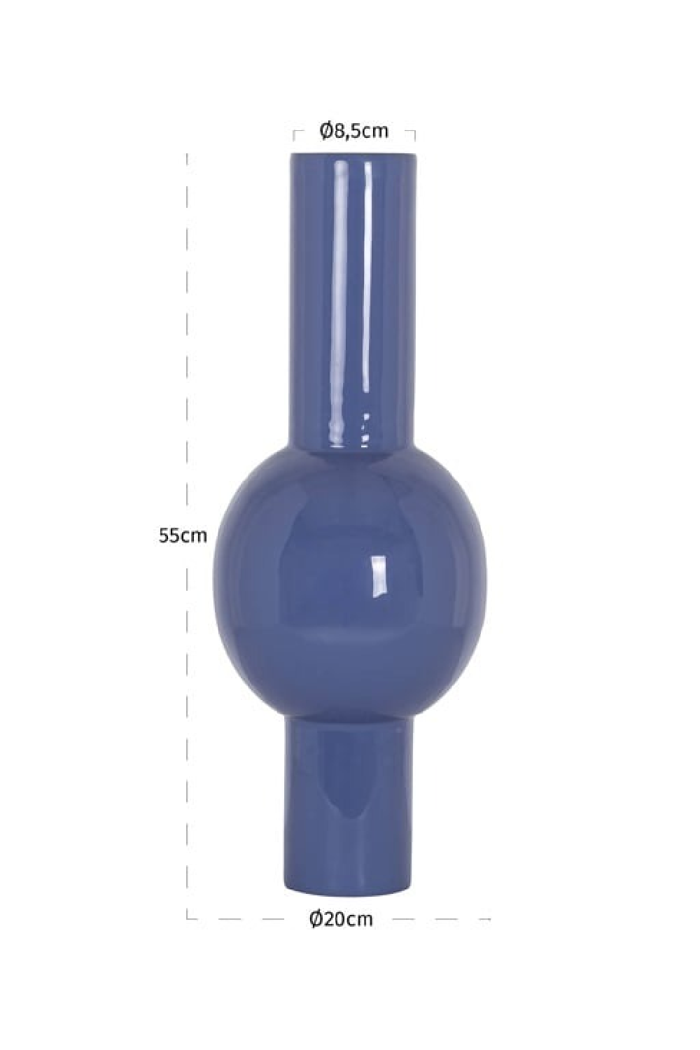 Blue Tubular Enamel Vase | Oroa.com